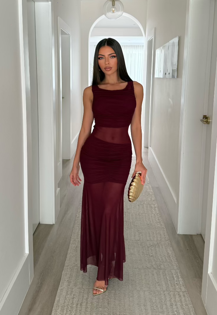 Gabriella Dress Wine