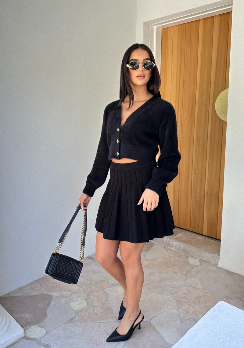 Fluffy Cardigan Black