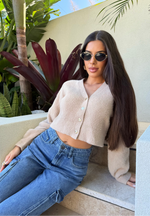 Fluffy Cardigan Beige