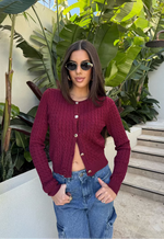 Vogue Cardigan Wine