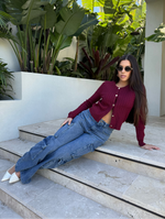 Vogue Cardigan Wine