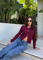 Vogue Cardigan Wine