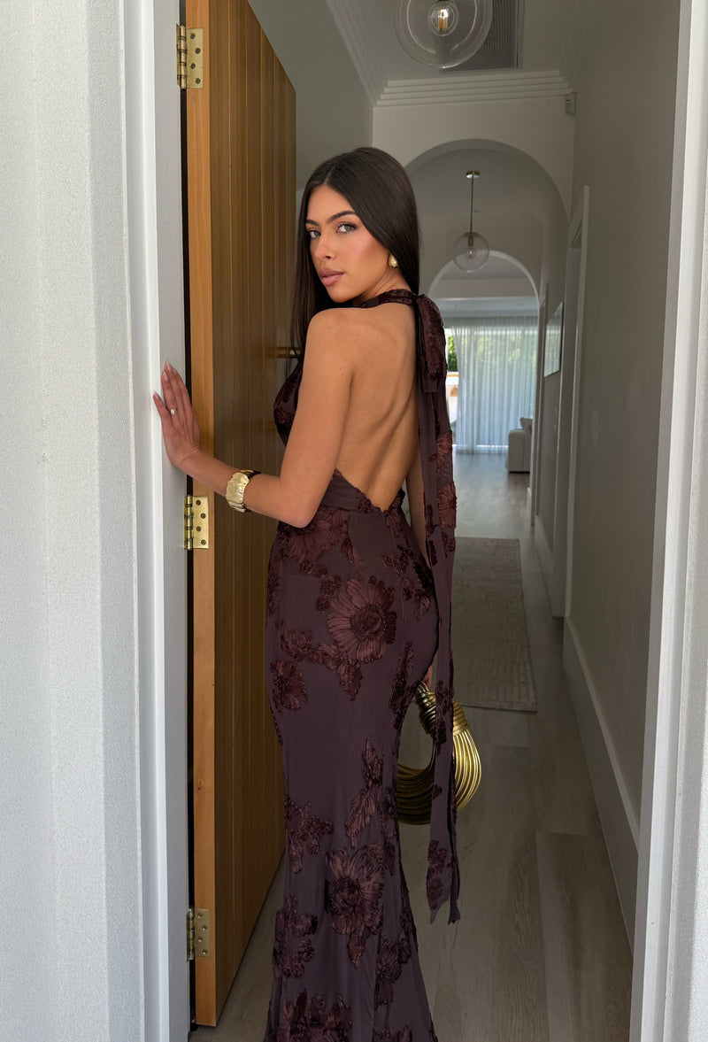 Evana Dress Brown