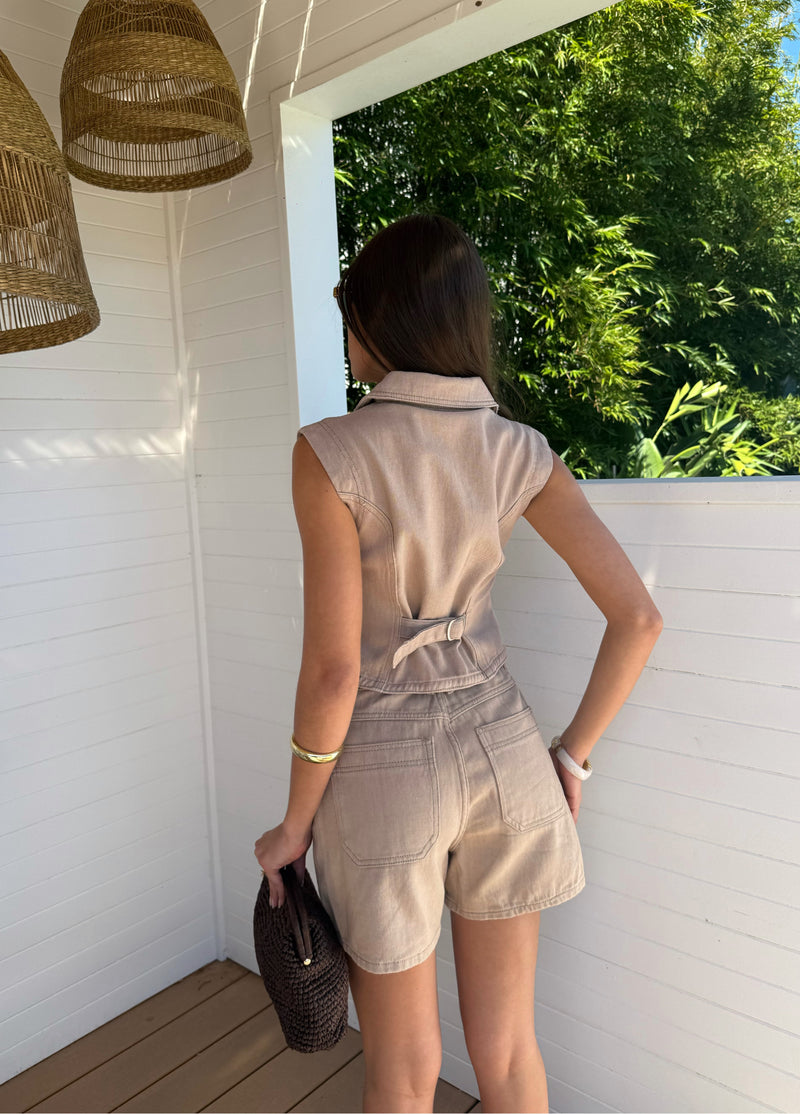GiGi Denim Set Latte