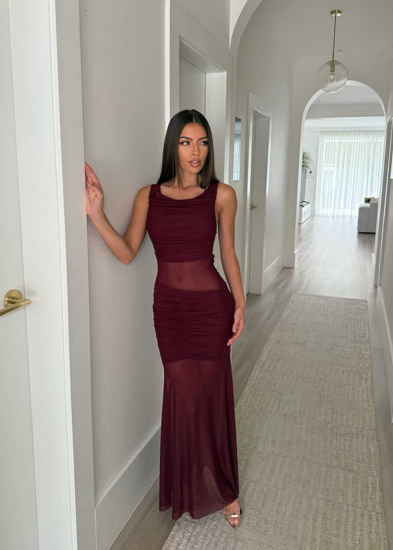 Gabriella Dress Wine