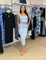 Holly Knit Set Blue/White