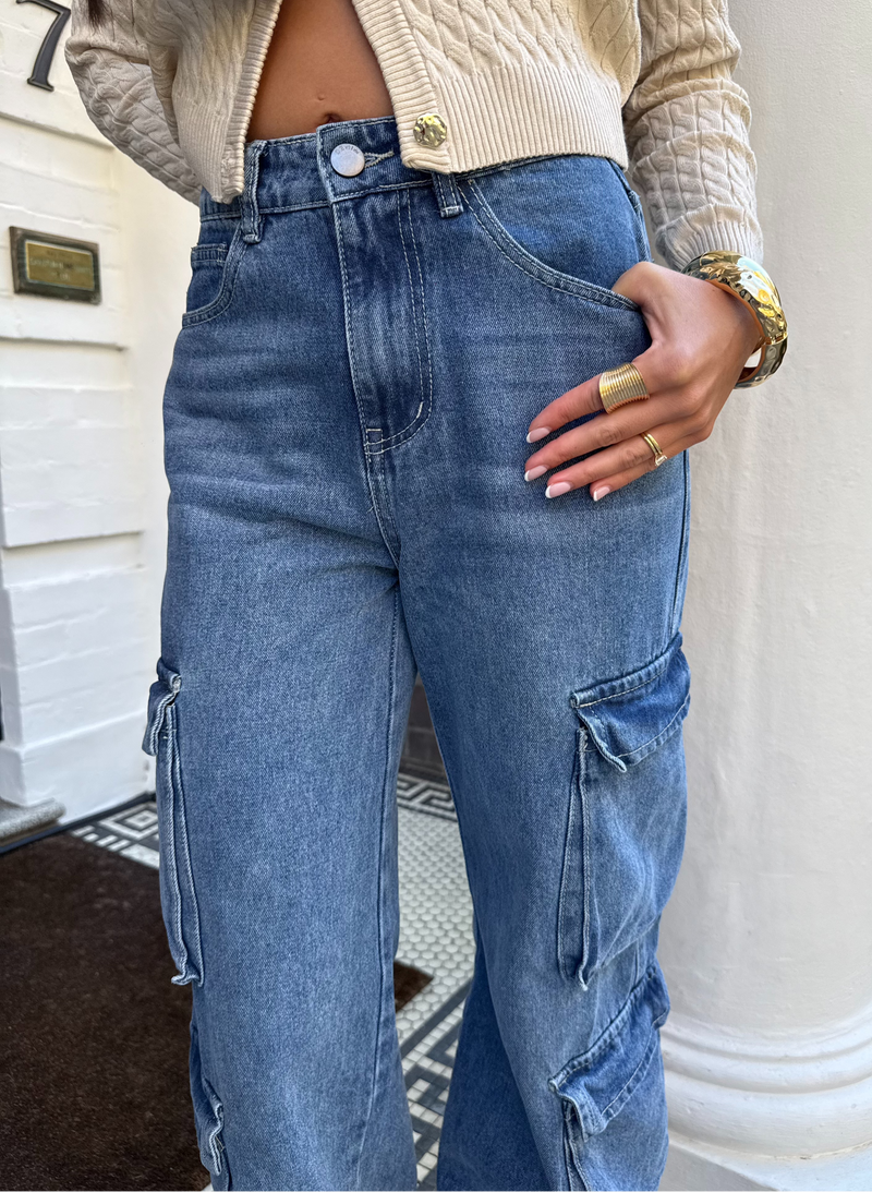 Street Cargo Jeans Dark Blue