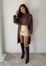 Jendi Trench Coat Espresso/Nude