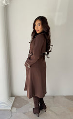 Jendi Trench Coat Espresso/Nude