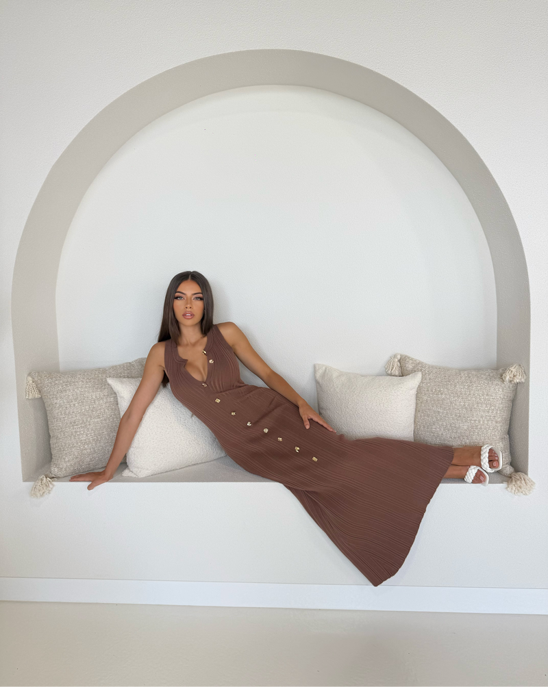 Ciara Maxi Dress Chestnut