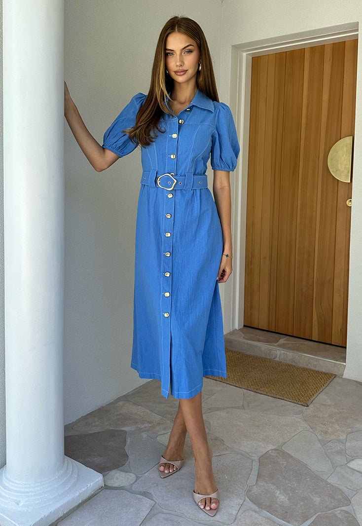 Zari Midi Dress Blue
