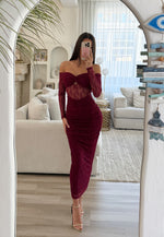 Madonna Dress Burgundy
