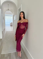 Madonna Dress Burgundy