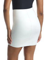 Faux Leather Mini Skirt White