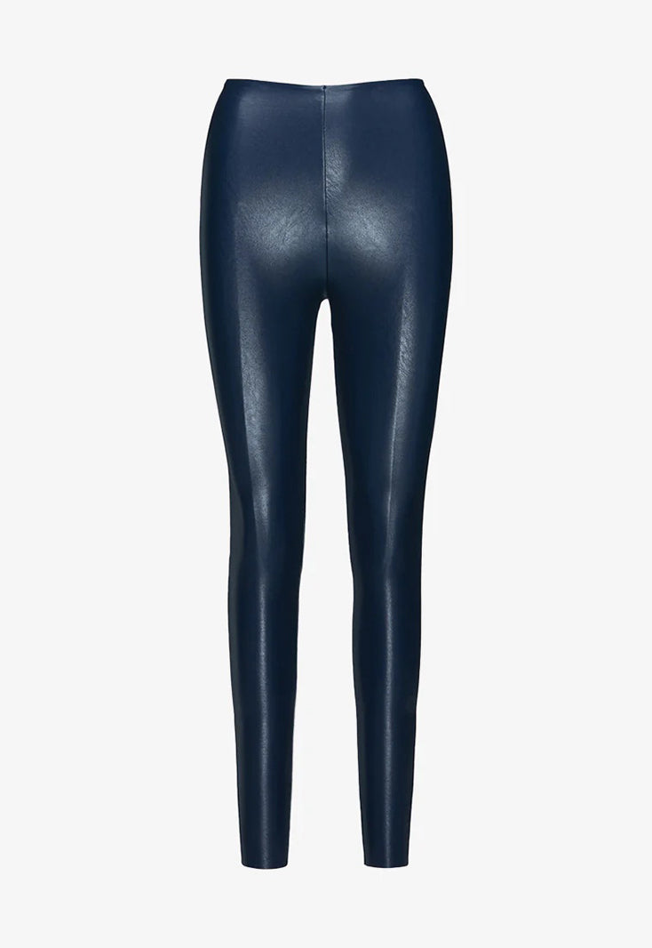 Faux Leather Leggings Navy